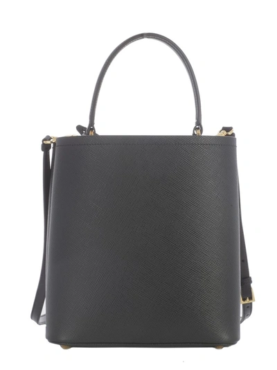 Shop Prada Panier Medium Bucket Bag In Black