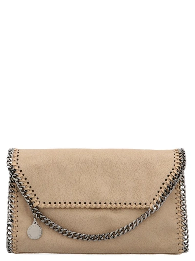 Shop Stella Mccartney Falabella Shoulder Bag In Beige