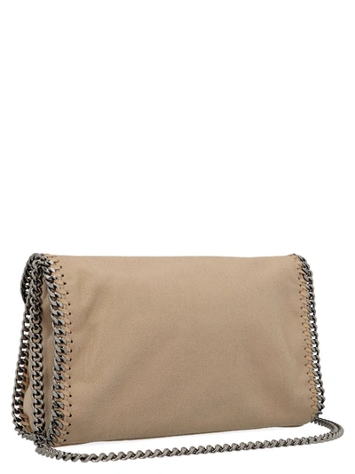 Shop Stella Mccartney Falabella Shoulder Bag In Beige