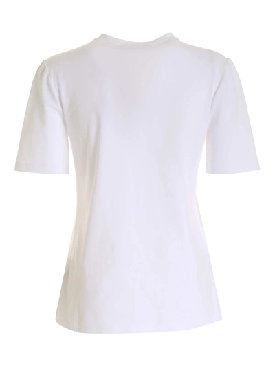 Shop Ermanno Scervino Macramé T-shirt In White