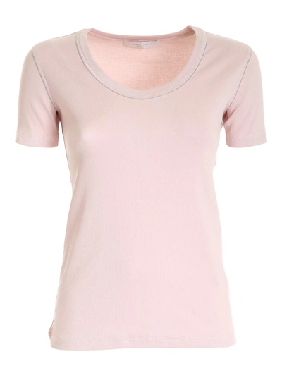 Shop Fabiana Filippi Micro Beads T-shirt In Pink