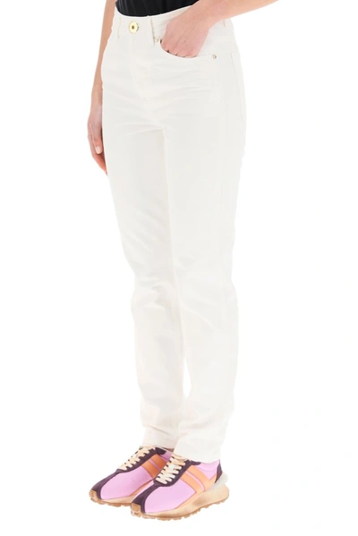Shop Lanvin Straight Leg Jeans In White