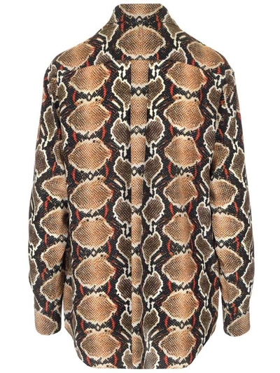 Shop Burberry Animal Print Shirt In Multi