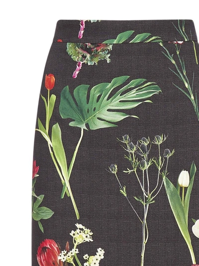 Shop Boutique Moschino Floral Printed Pencil Skirt In Multi