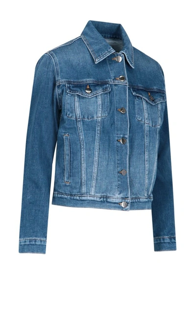 Shop Frame Le Vintage Denim Jacket In Blue