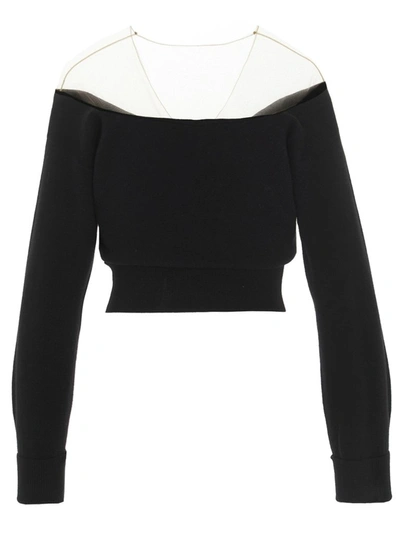 Shop Alexander Wang Fitted Cropped Cardigan In Black