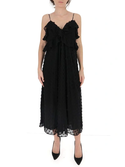 Shop Zimmermann Textured Slip Dress In Black