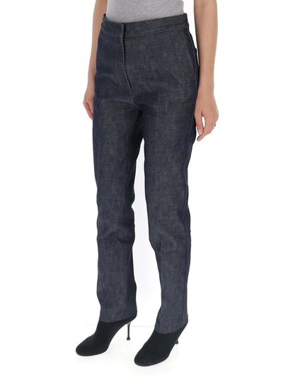 Shop Burberry Straight Leg Jeans In Blue