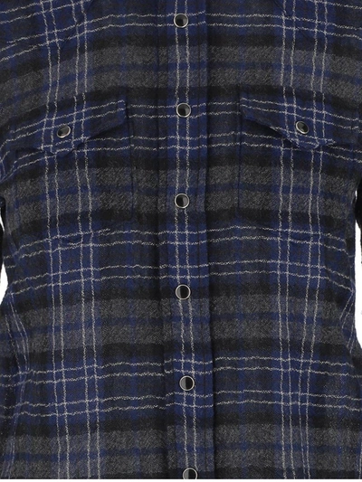 Shop Saint Laurent Checked Buttoned Shirt In Multi