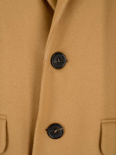 Shop Dsquared2 Single Breasted Coat In Beige