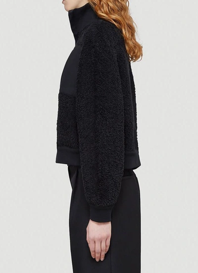 Shop Alexander Wang Fleece Half Zip Sweatshirt In Black