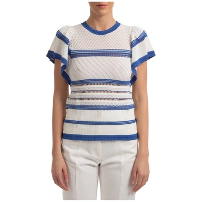 Shop Alberta Ferretti Striped Knitted Top In Multi