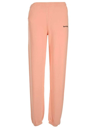 Shop Sporty And Rich Sporty & Rich Logo Embroidered Sweatpants In Pink