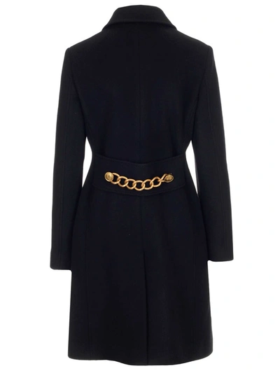 Shop Givenchy 4g Buttoned Coat In Black