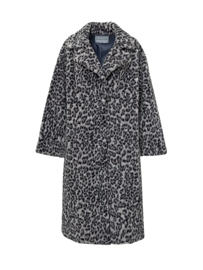 Shop Stand Studio Maria Leopard Patterned Faux Fur Coat In Multi