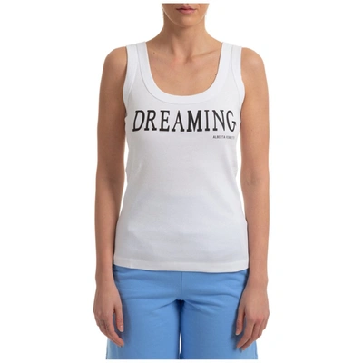 Shop Alberta Ferretti Dreaming Printed Tank Top In White