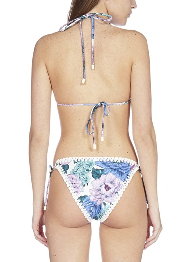 Shop Zimmermann Floral Print Bikini Set In Multi