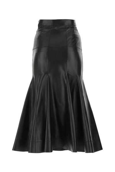 Shop Loewe Godet Flare Midi Skirt In Black