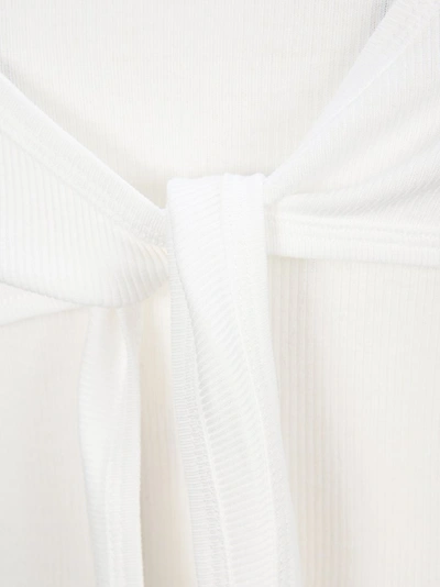 Shop Helmut Lang Wrap Detail Long Sleeve Top In White