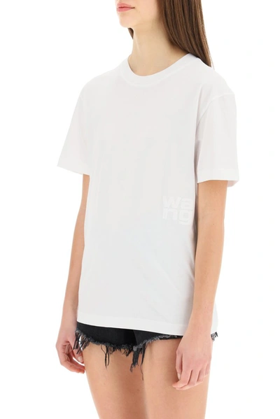 Shop Alexander Wang T By  Jersey Logo T In White