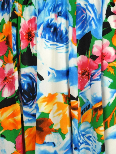 Shop Msgm Floral Print Dress In Multi