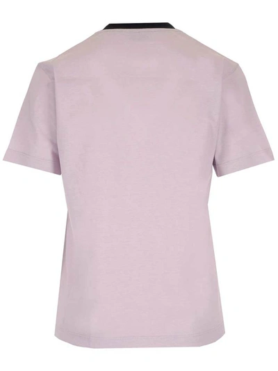 Shop Fendi Logo Print T In Pink