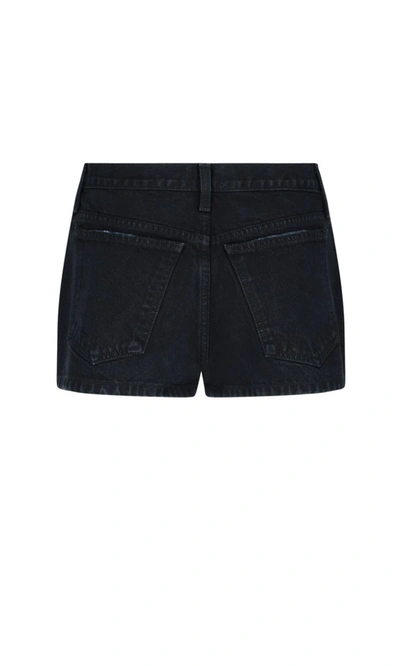 Shop Khaite Charlotte Denim Shorts In Black