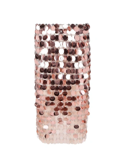 Shop Paco Rabanne Discs Midi Skirt In Pink