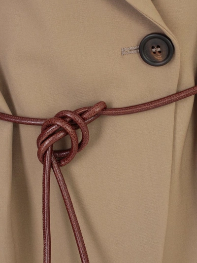 Shop Brunello Cucinelli Belted Blazer In Brown