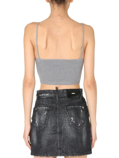 Shop Dsquared2 Knitted Vest Top In Grey