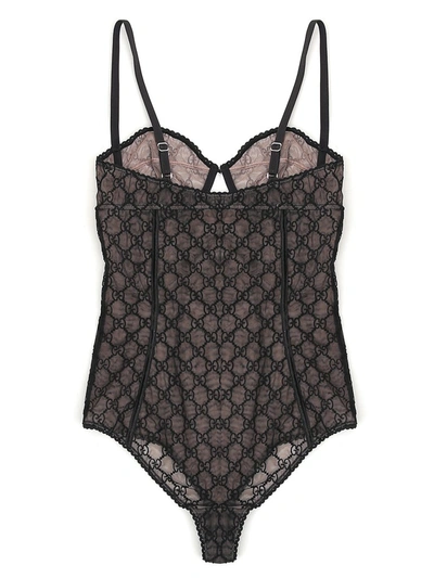 Shop Gucci Gg Tulle Lingerie In Black