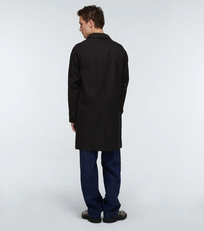 Shop Burberry Camden Mackintosh Trench Coat In Black