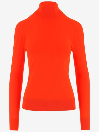 Shop Bottega Veneta Turtleneck Knitted Sweater In Red