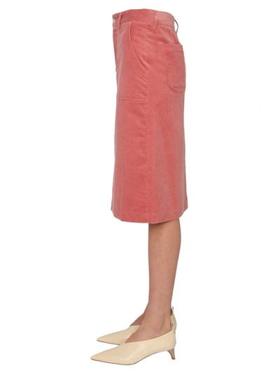 Shop Apc A.p.c. Jennie Corduroy Mini Skirt In Pink