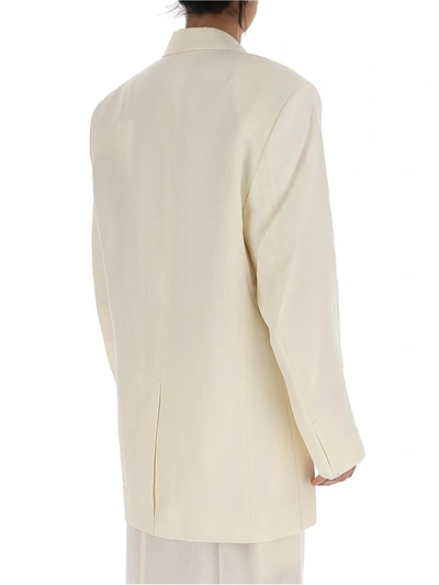 Shop Jacquemus La Veste D'homme Oversized Suit Jacket In Beige