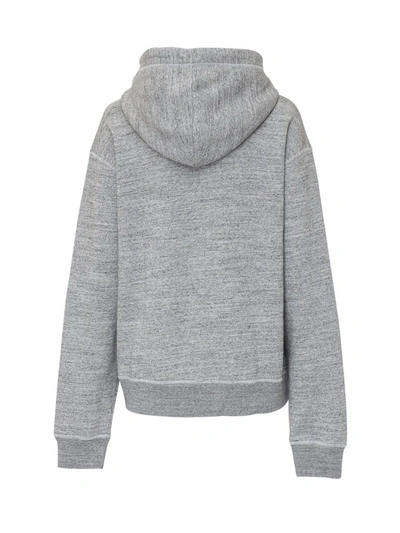 Shop Dsquared2 Logo Printed Hoodie In Grey