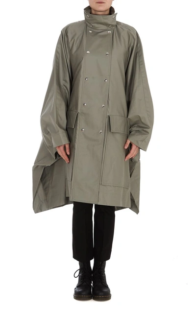 Shop Lemaire Oversized Rain Cape In Grey