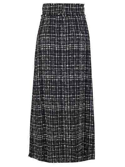 Shop Dolce & Gabbana Button Detail Tweed Maxi Skirt In Multi