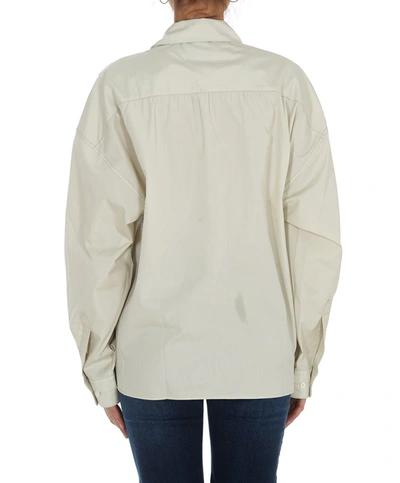 Shop Lemaire Oversized Asymmetric Shirt In White