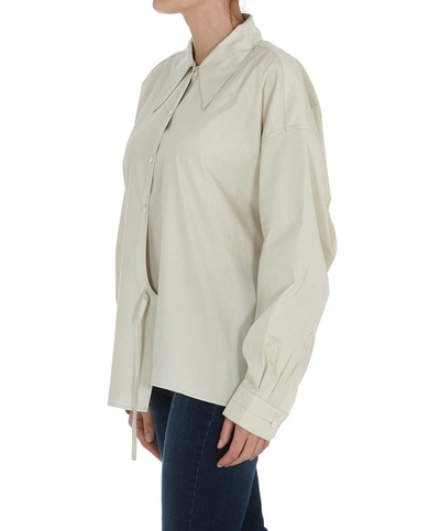 Shop Lemaire Oversized Asymmetric Shirt In White