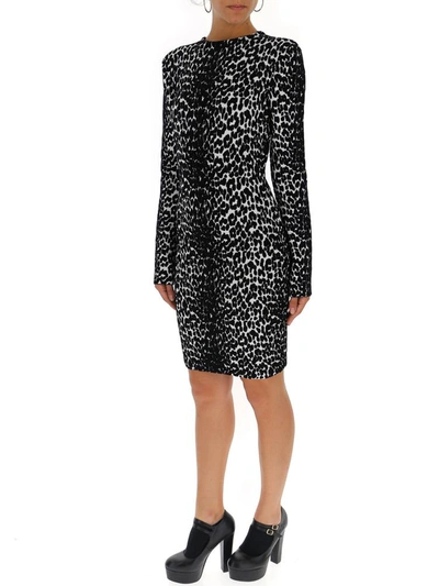 Shop Givenchy Animal Print Fitted Mini Dress In Multi