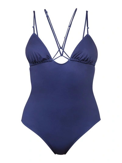 Shop Jacquemus Le Maillot Pila Swimsuit In Blue