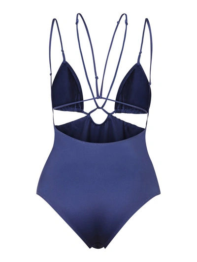 Shop Jacquemus Le Maillot Pila Swimsuit In Blue