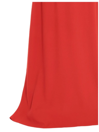 Shop Giambattista Valli Crepe Maxi Dress In Red