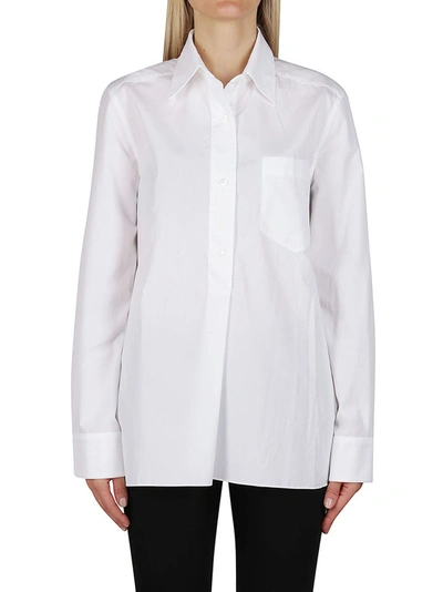 Shop Marni Asymmetric Hem Shirt In White