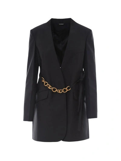 Shop Givenchy Chain Detail Blazer In Black