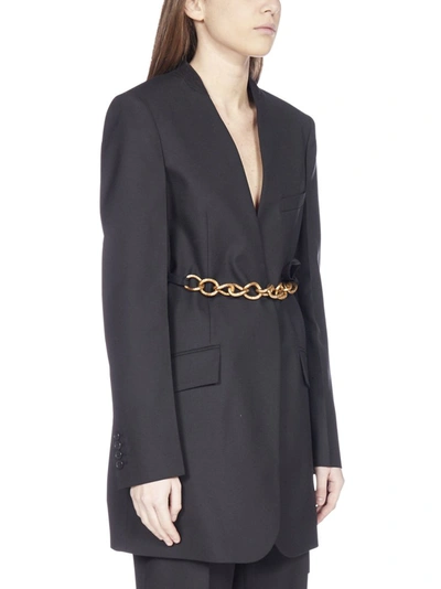 Shop Givenchy Chain Detail Blazer In Black