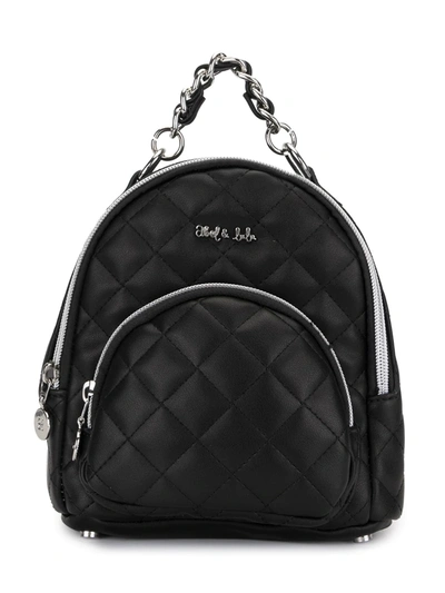 Shop Abel & Lula Quilted Faux Leather Backpack In Black