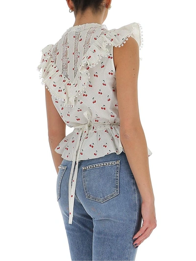The Ivory Cherry Victorian Top In White