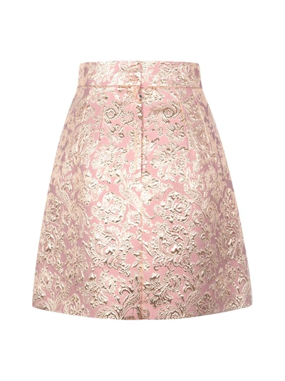 Shop Dolce & Gabbana Lamé Jacquard Mini Skirt In Multi